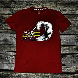 Shaun White Skeleton Surfer T Shirts Youth Boys Size XL Red